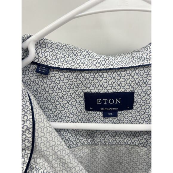 Eton Dress Shirt Mens Sz XXL Contemporary Brighton Button Up Blue - Picture 3 of 8